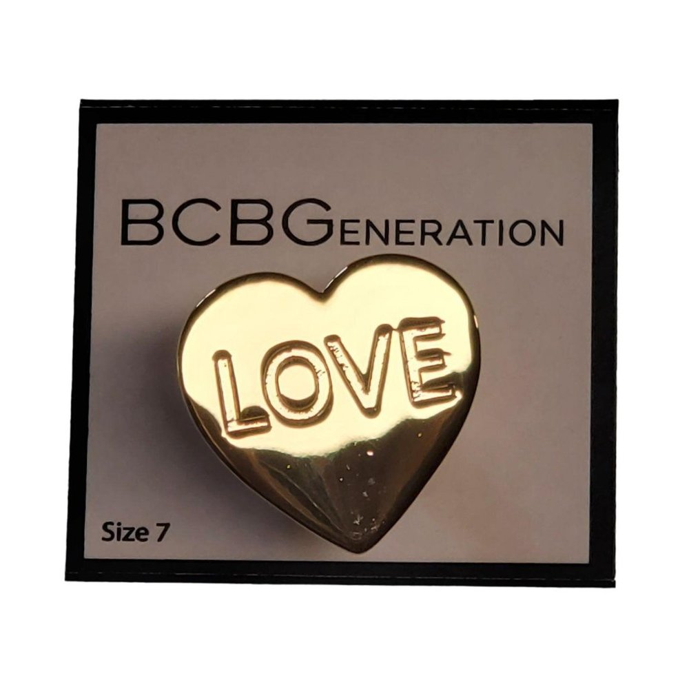 BCBGeneration Love Ring Gold-Tone Size 7